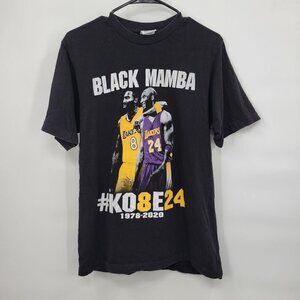 Pro Champ Kobe Bryant Black Mamba Graphic T-Shirt Cotton Crewneck Medium Mens